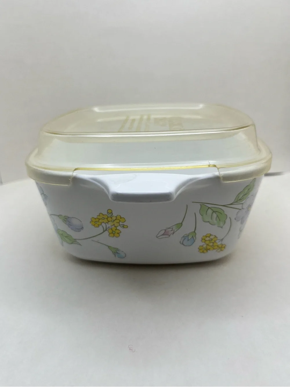 Vintage Corning Ware Pastel Bouquet 700ml Casserole Dish P-43-B with lid